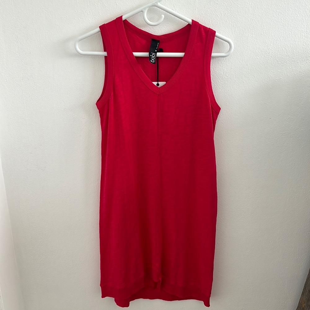 Bobi Los Angeles Red Step Hem Dress